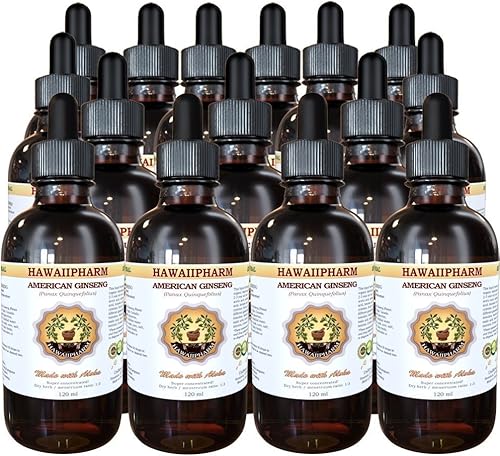 Miniatura 10 de Extracto líquido de ginseng americano, suplemento de tintura de raíz seca de ginseng (Panax Quinquefolius) 4 onzas