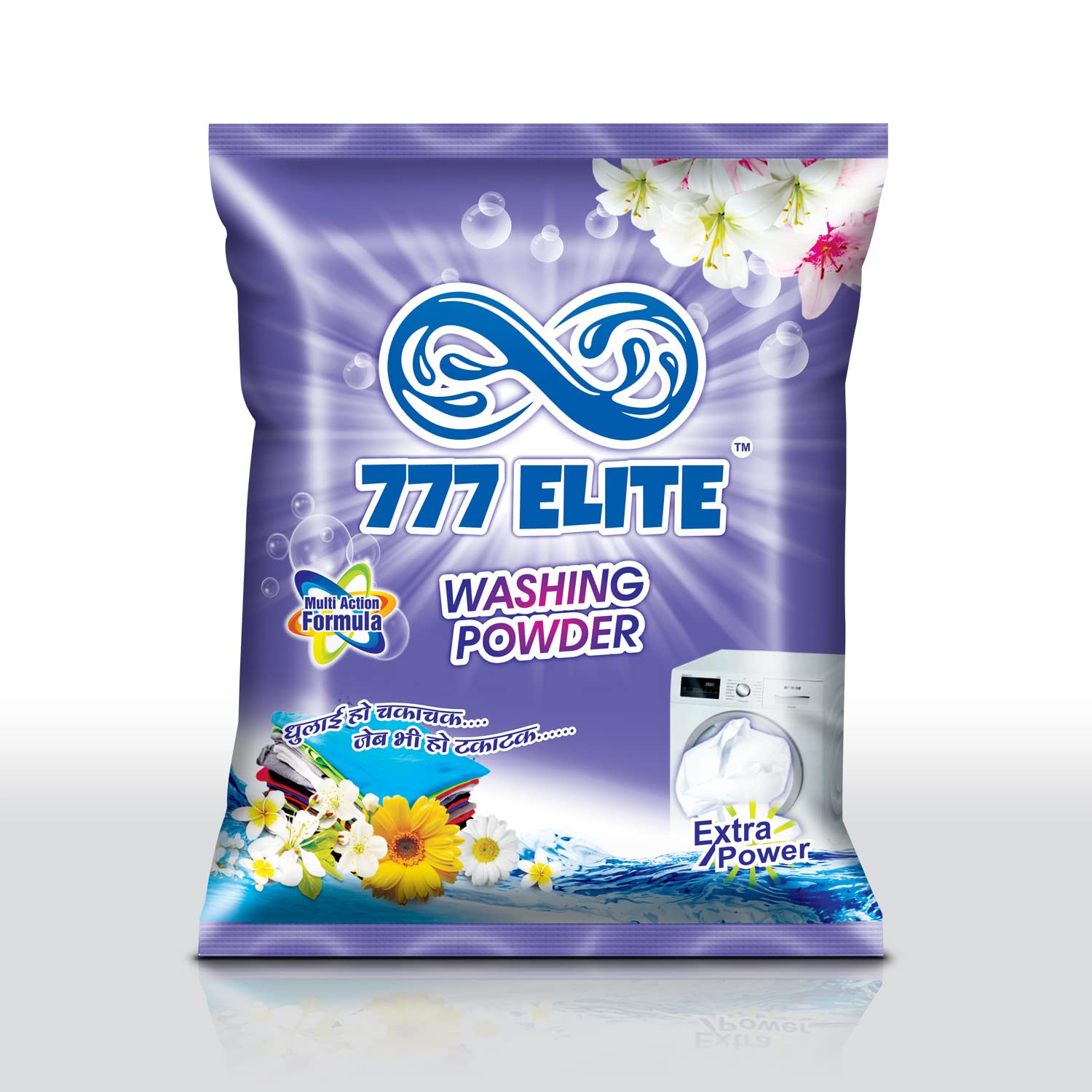 777 ELITE Quick Wash Detergent Powder 1 kg, Washing Powder with Natural