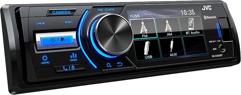 JVC KD-X560BT Premium Mechless Tuner, Car Radio, with 3" Screen, Bluetooth, USB Input, AUX, Rear Camera Input
