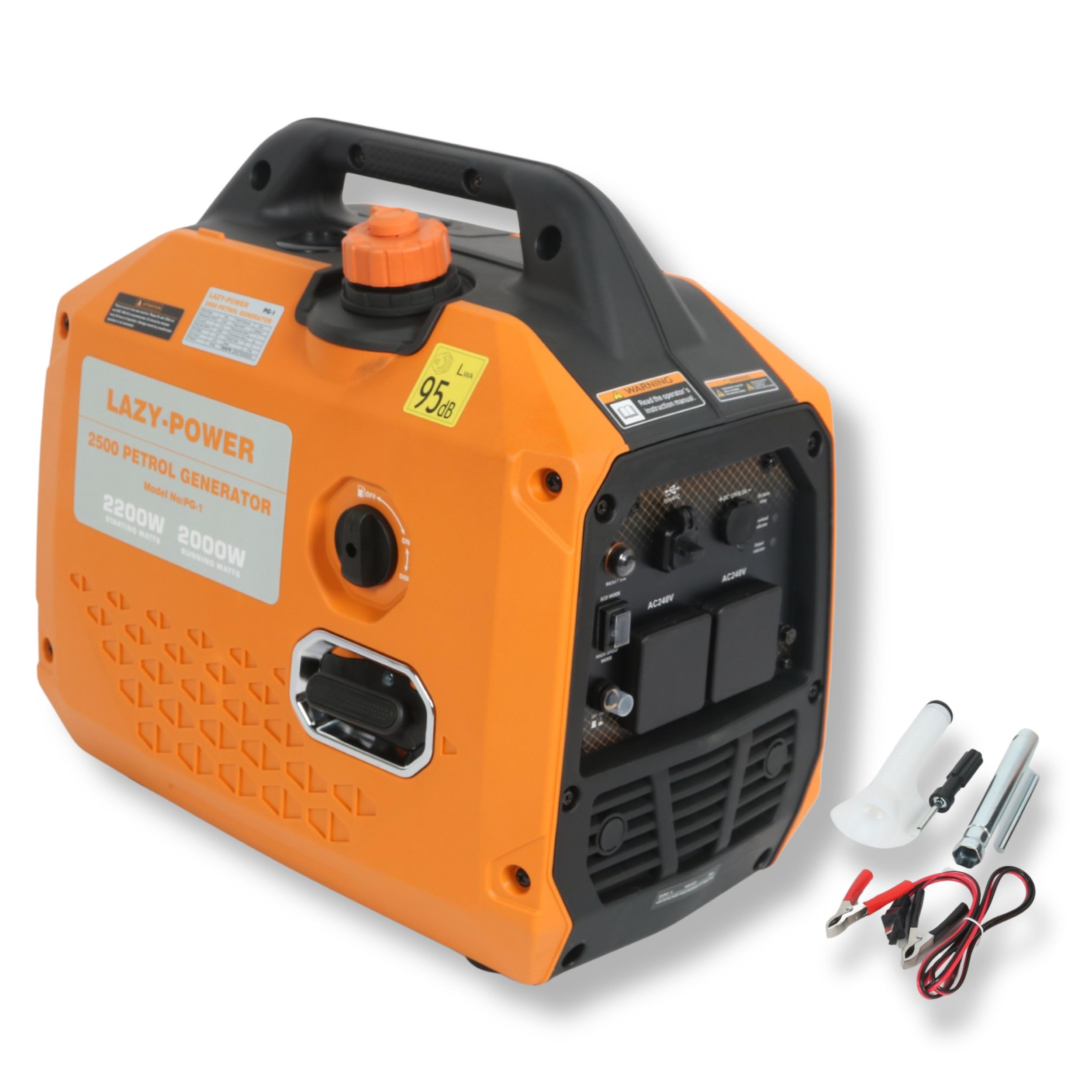 2.2kW / 2200W Petrol Inverter Quiet Generator 230V Portable Power for Camping, Home Backup & Worksites 98cc 4-Stroke Engine, Copper Alternator, Oil Alert, 12-Month Warranty