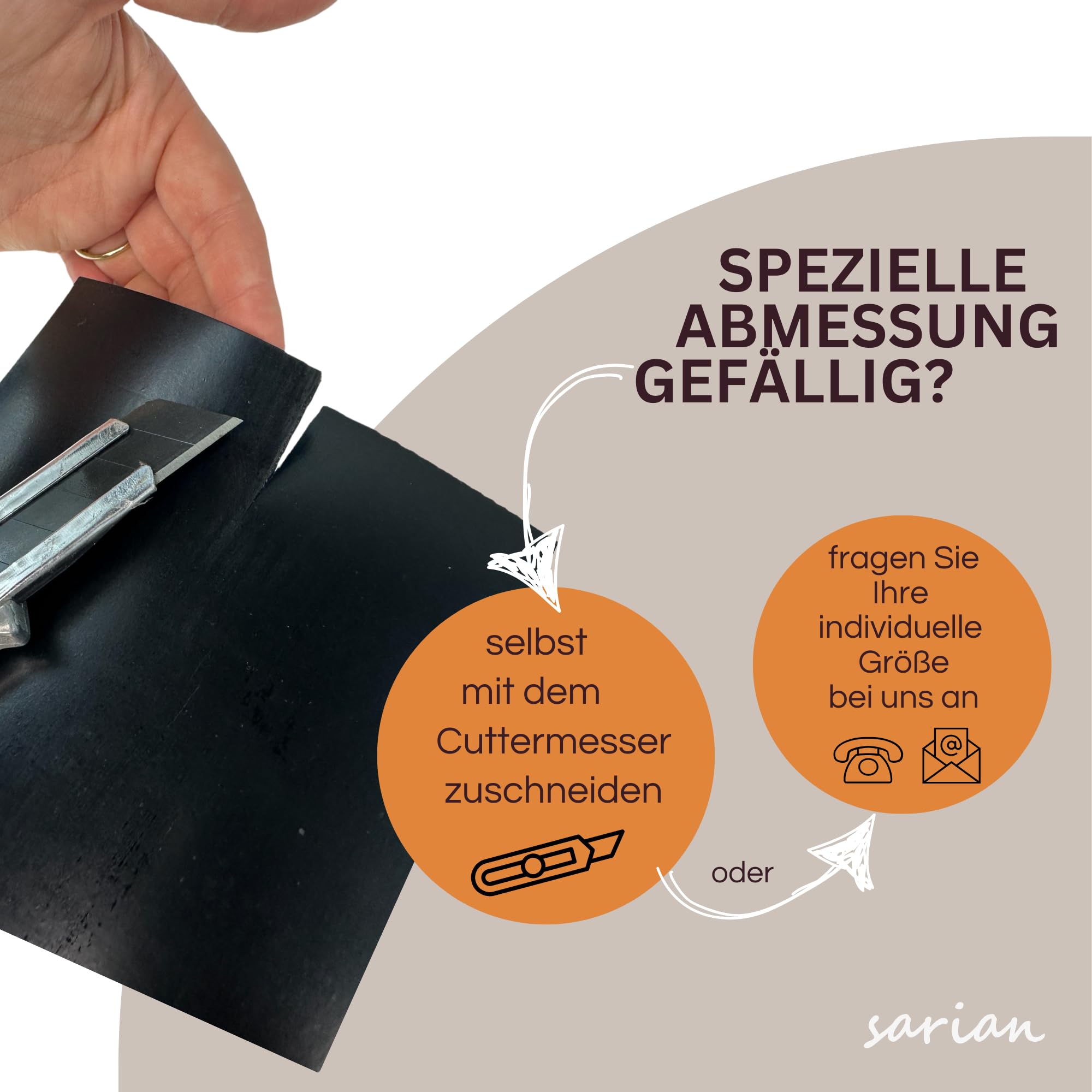sarian Gummistreifen 150mm 15cm BREIT - WÄHLE STÄRKE: 3mm, 5mm, 8mm, 10mm - WÄHLE LÄNGE: bis 10m METER Gummileiste Gummimatte Meterware Gummiunterlage Gummidichtung