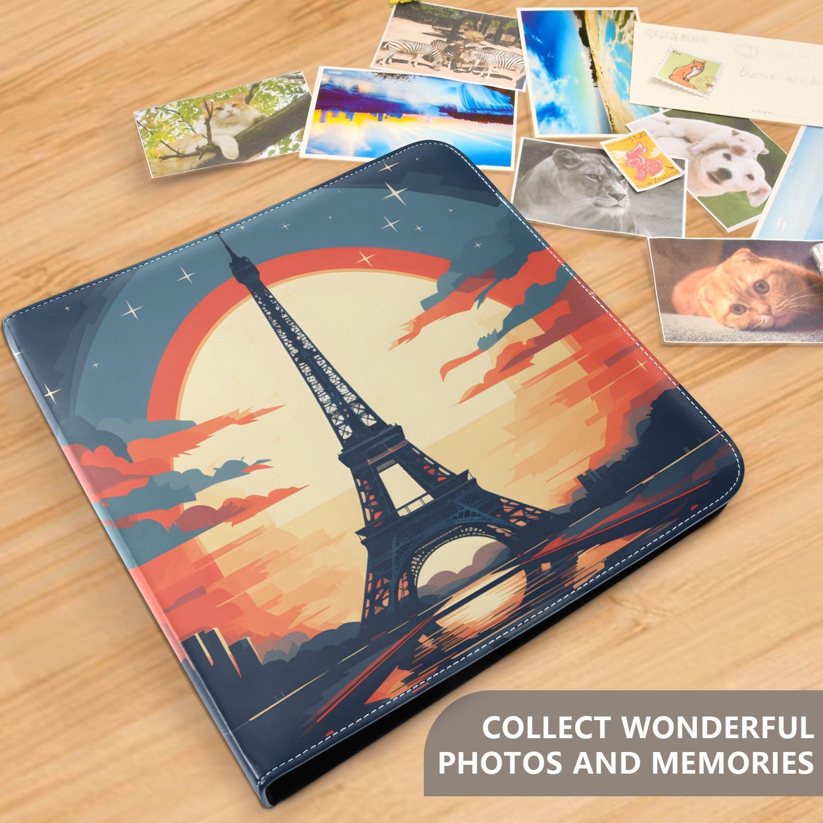 Amazon.com: JIPONI Eiffel Tower and Sunset Large Photo Album, DIY