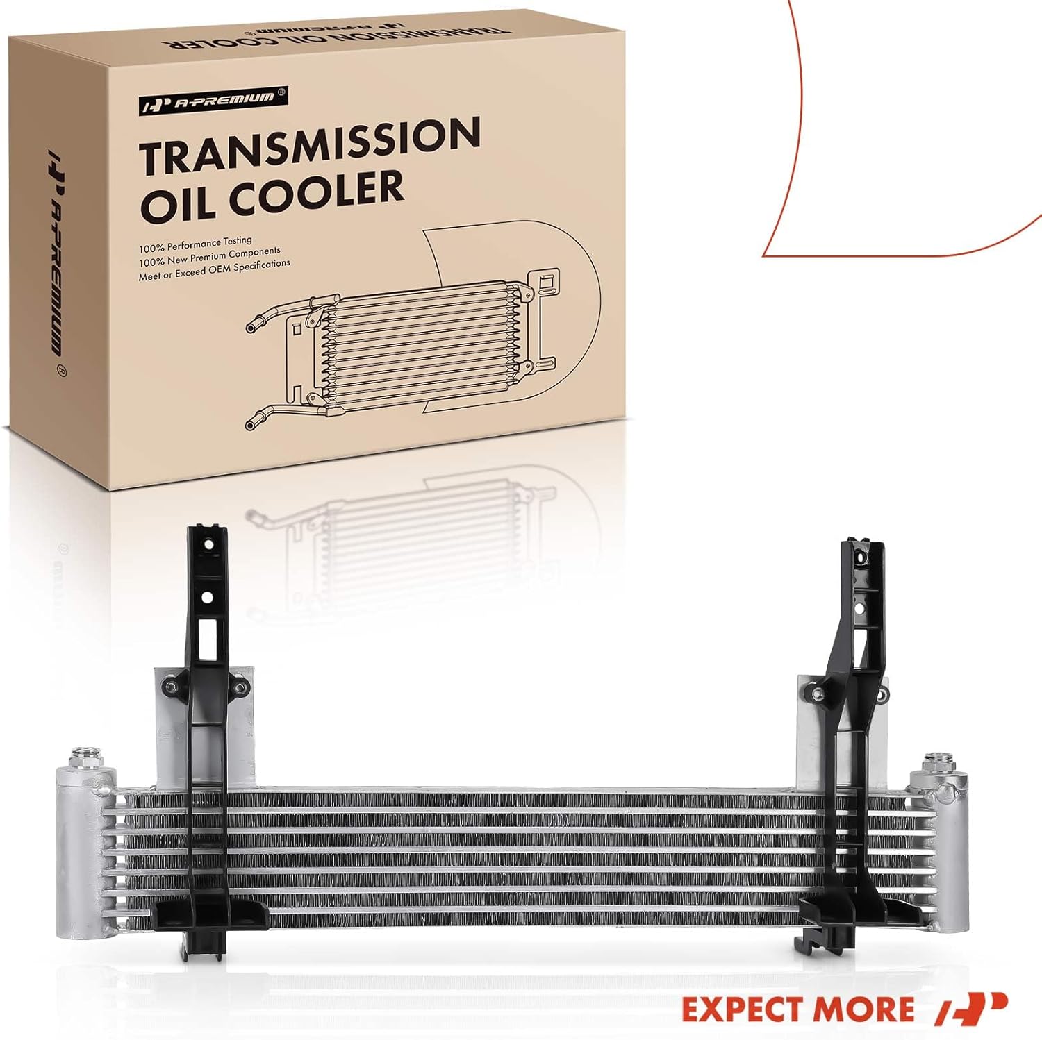 A-Premium Transmission Oil Cooler with Bracket Compatible with Chevrolet Silverado 2500 HD/Silverado 3500 HD 2011-2014 & GMC Sierra 2500 HD/Sierra 3500 HD 2011-2014, 6.0L