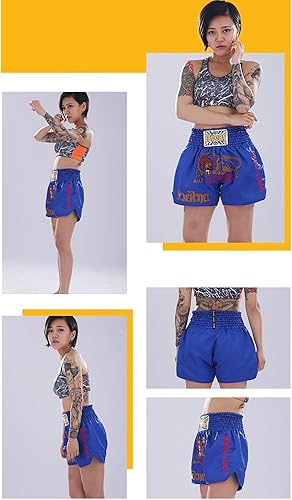 Miniatura 73 de Fluory - Pantalones cortos de lucha para muay thai, shorts de MMA, ropa de entrenamiento para lucha en jaula, grappling, artes marciales, kickboxing