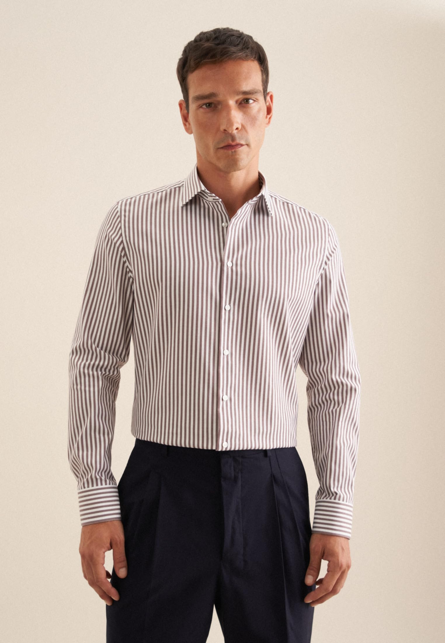 Seidensticker Herren Slim Fit Langarm Business-Hemd Hemd (1er Pack)