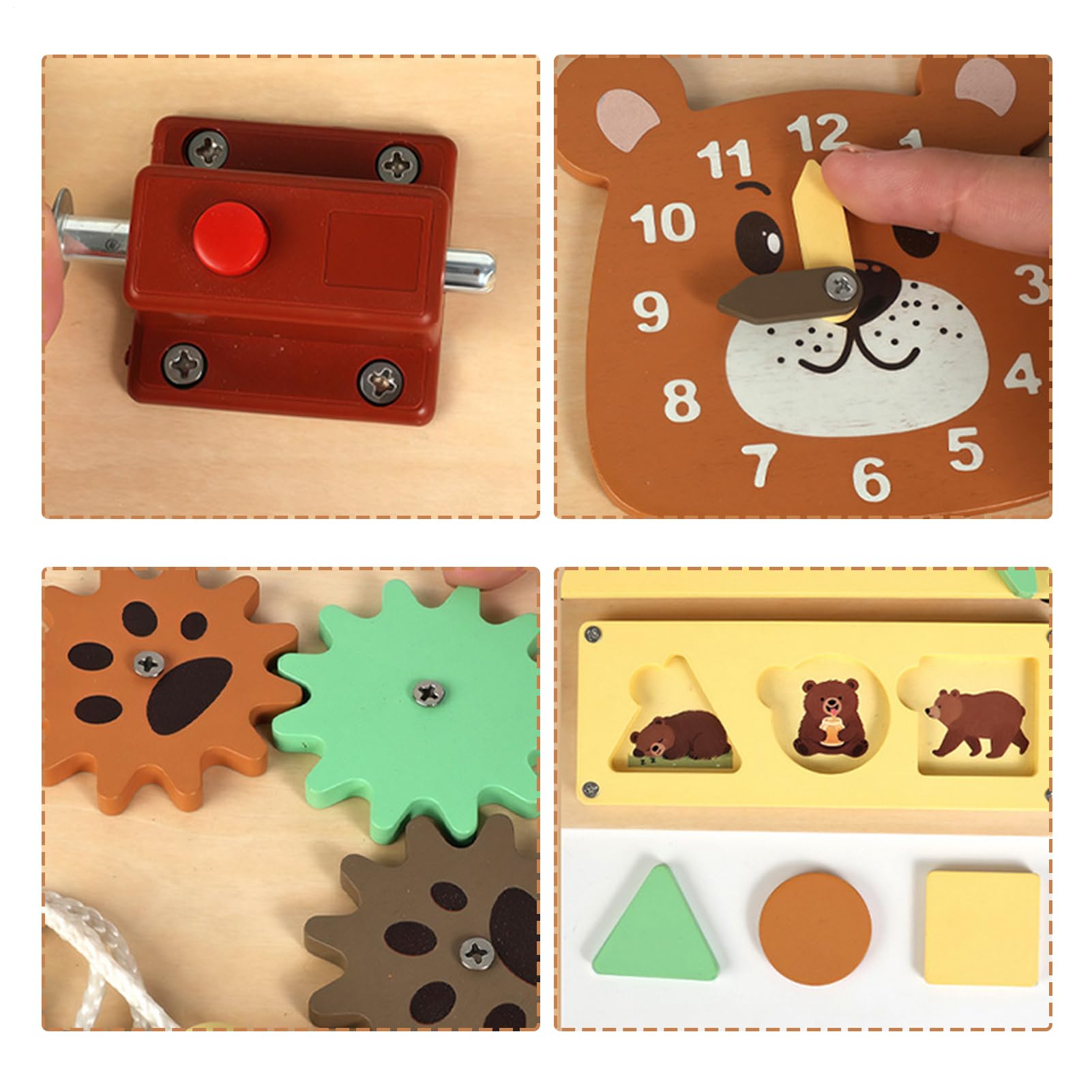 Tableau D'Activités,Jouet en Bois D'Éveil Précoce - Tableau d'apprentissage Précoce - pour Maternelle Jardin D'Salle De Classe École À La Maison Camp D'Été Activité De Groupe