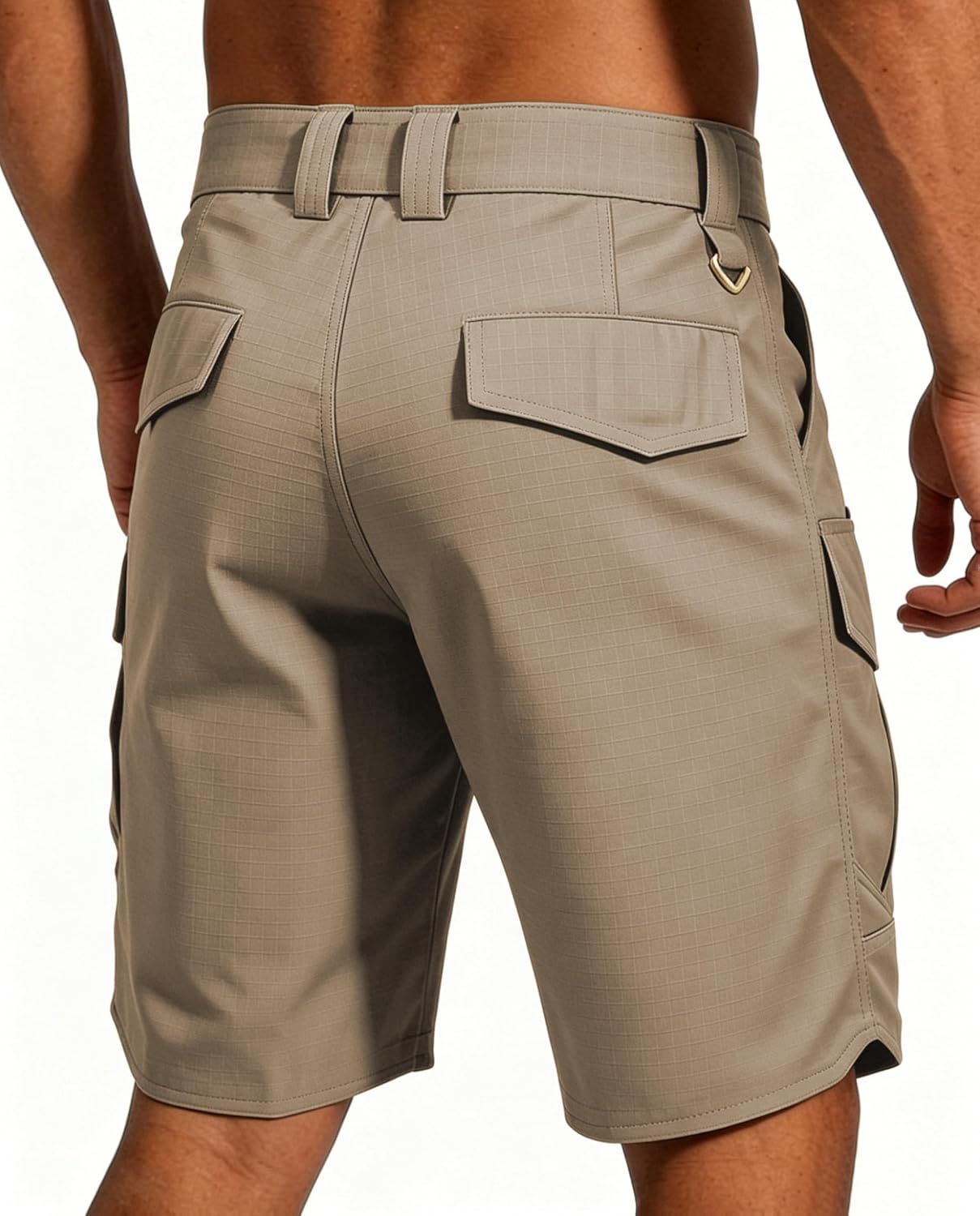 Men's Cargo Shorts, Waterproof Ripstop Stretch Tactical Shorts Casual Hiking Golf Outdoor Work Shorts with Pockets (No Belt)