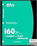 Hilroy Neatbook 1-Subject Notebook, Wireless, 8” x 10.5”, 160 Pages/80 Sheets, Assorted Colours, 1 Notebook, Colour May Vary (05627)