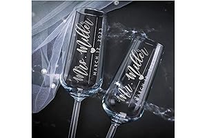Mr. and Mrs. Champagne Flutes: Personalized Elegance for the Perfect Toast
