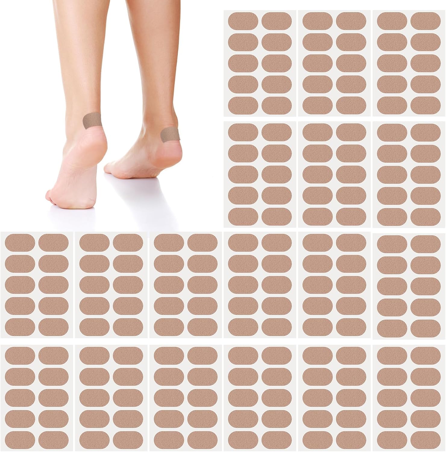 LLMSIX 180 Pieces Moleskin Tape for Feet, Moleskin for