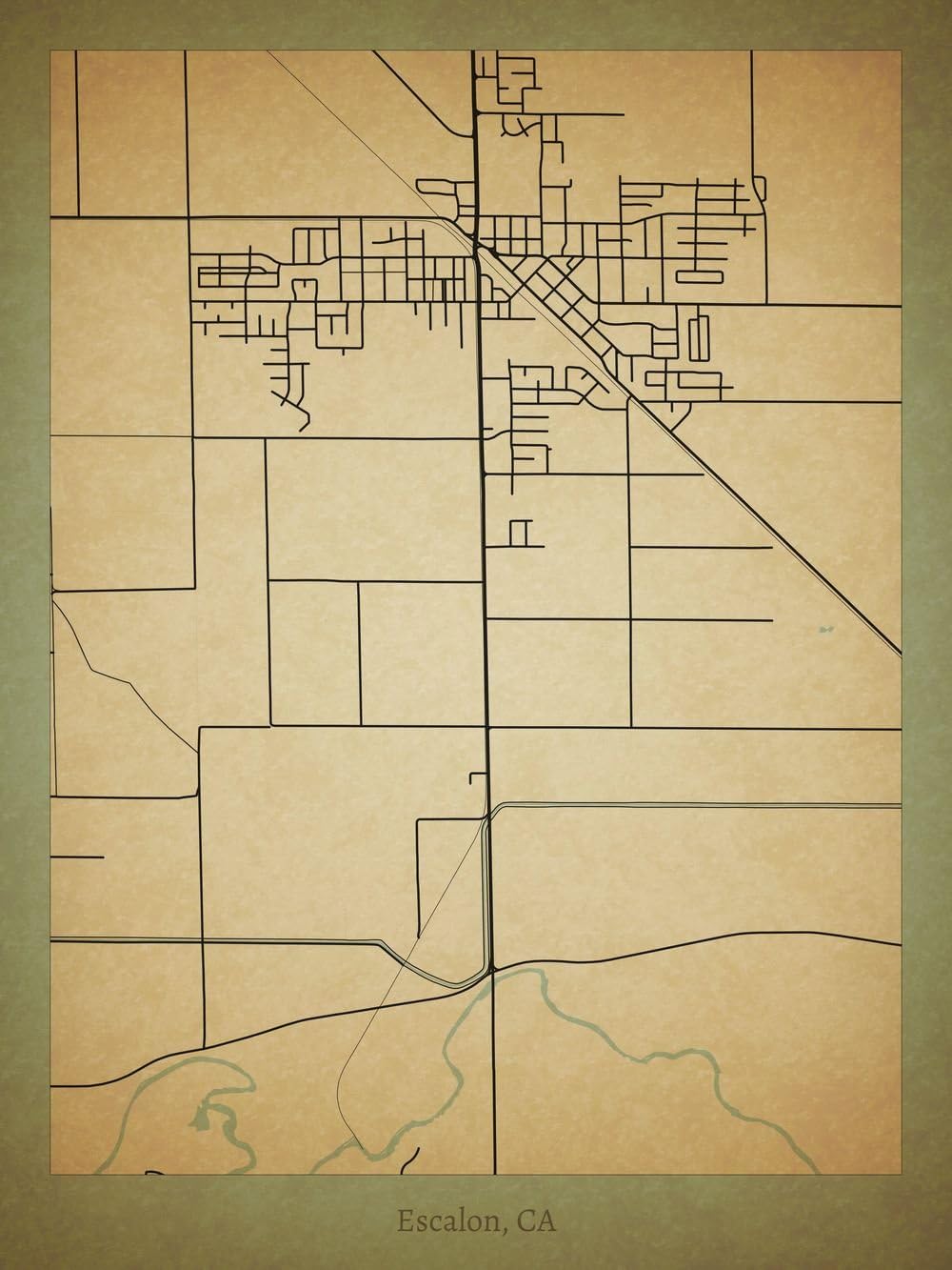 Escalon, CA Map Poster Posters & Prints