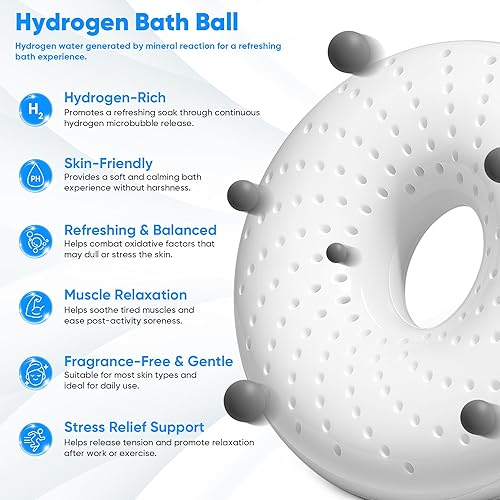 Miniatura 2 de Bombas de bola de baño de hidrógeno para aliviar los músculos y el estrés - Bombas de hidrógeno molecular H2 para spa y remojo de agua rica en