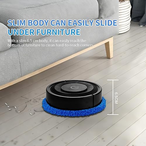 Miniatura 6 de Trapeador robot, robot 2 en 1 para trapear y barrer, tecnología avanzada para evitar obstáculos, trapeador robot de diseño ultrafino, adecuado para