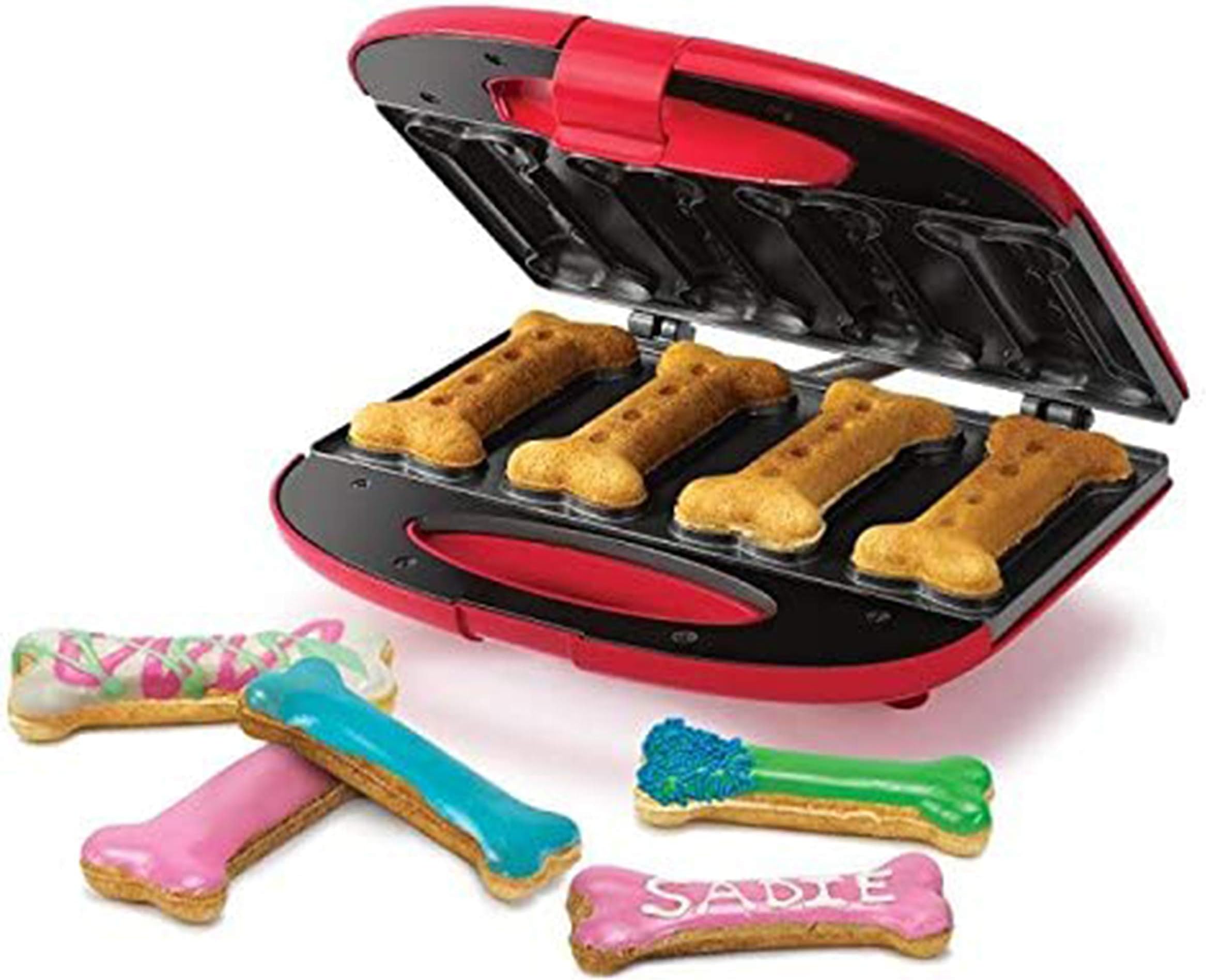 Sunbeam Gourmet Dog Treat Maker Non-Stick Electric Bone-Shape Recipe Pet Biscuit