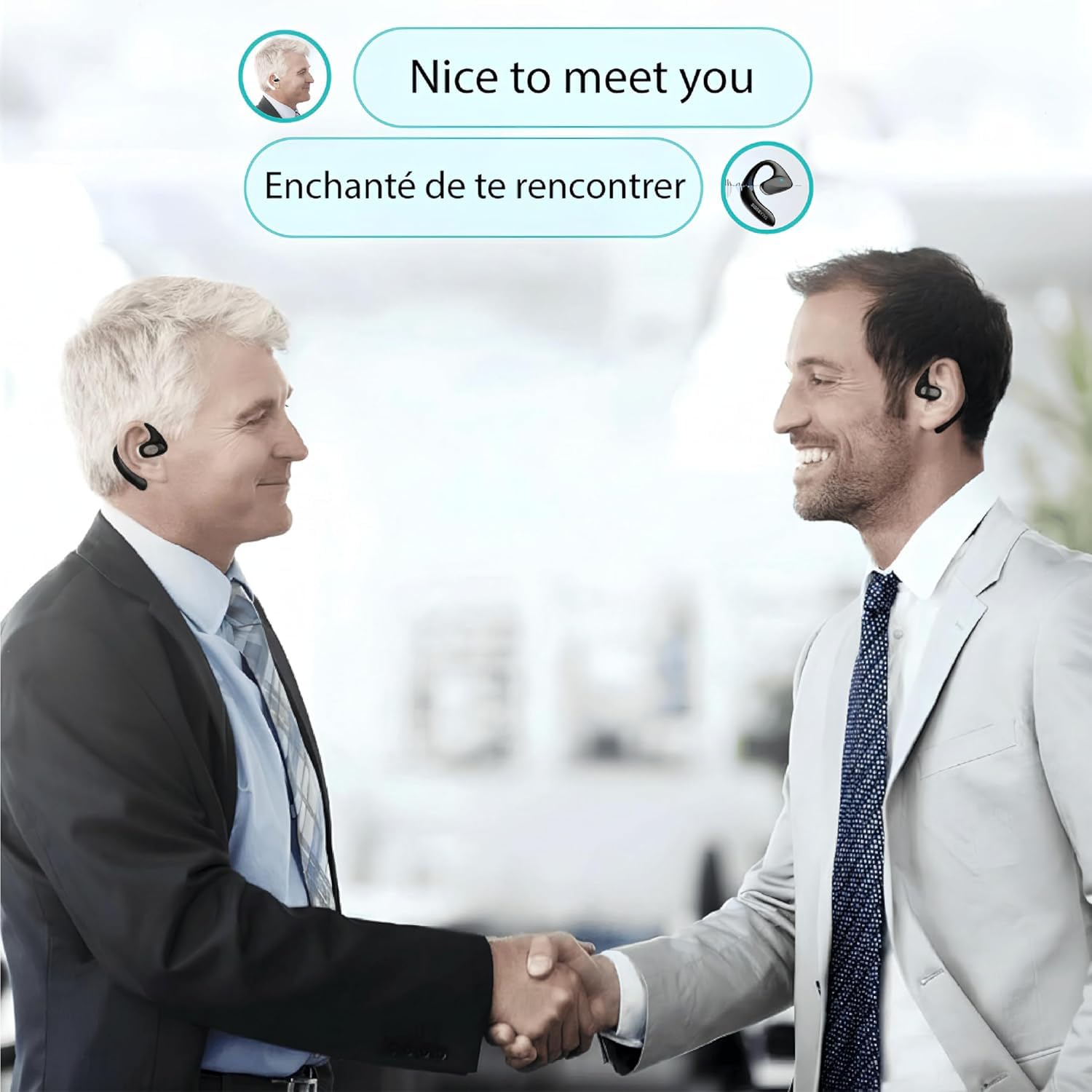 TalkBuds – Auriculares Traductores con Inteligencia Artificial | Traducción en Tiempo Real en +140 Idiomas | Compatible con Android y iOS | Conexión Bluetooth 5.1 (Negro)
