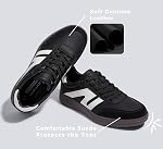 LUCKY STEP Femmes Classique Rétro Gum Sole Mode Sneakers Casual Tennis Skate Shoe véritable cuir marche Chaussures Anti-dérapants