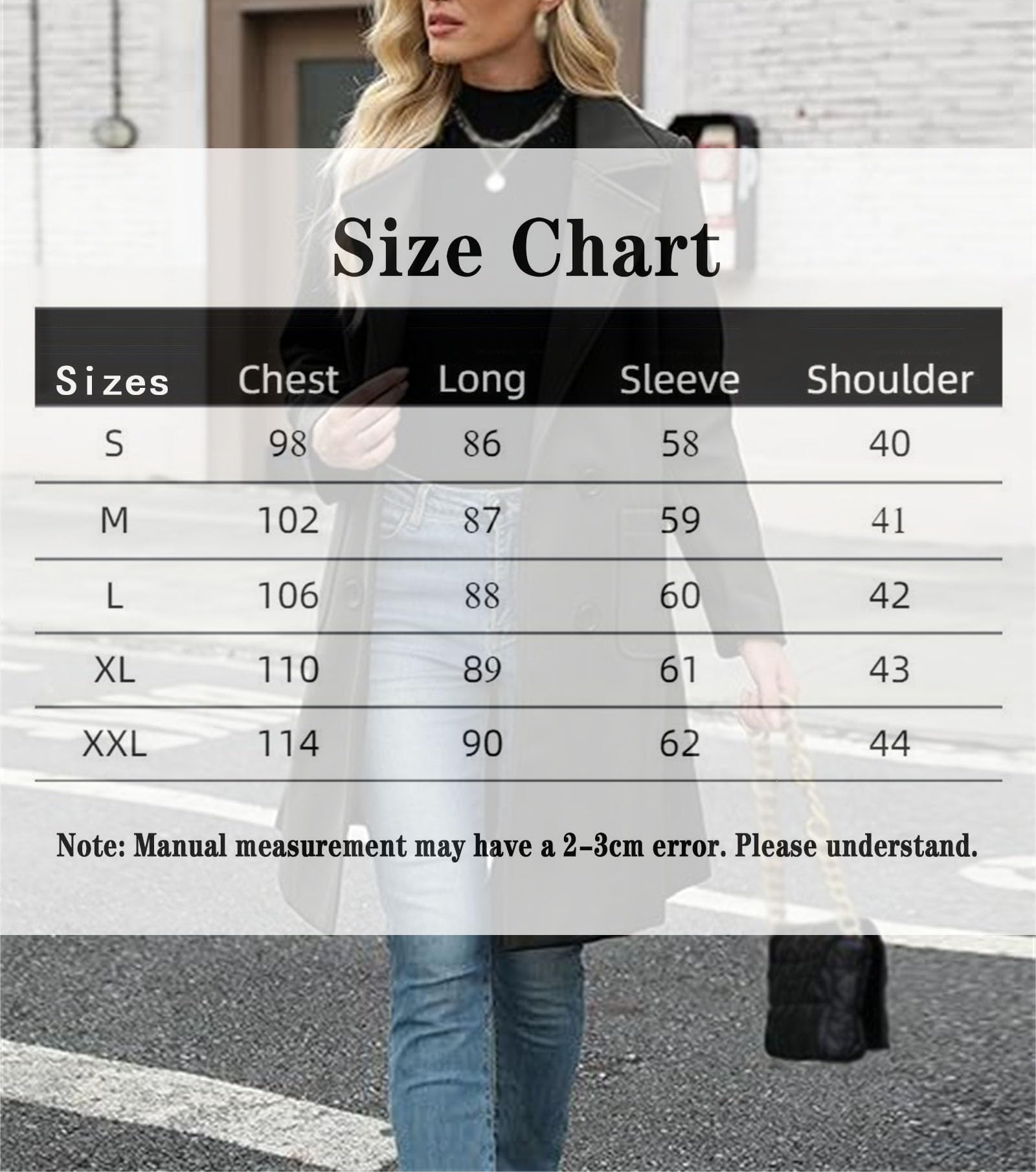 Cappotto invernale da donna in lana casual con risvolto a tacca monopetto cappotto autunnale cardigan con risvolto di media lunghezza soprabito con tasche
