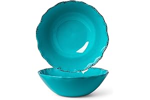 LEHAHA Large Vintage Melamine Salad Bowls Set