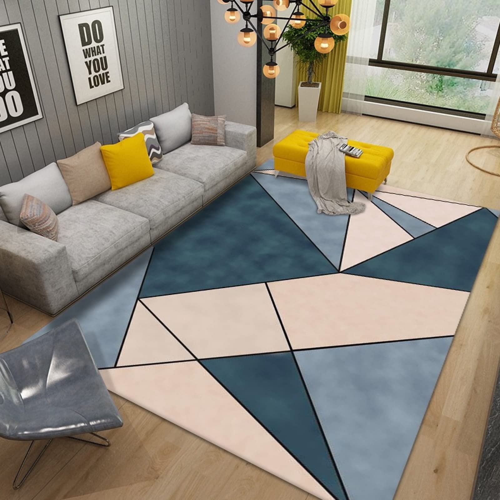 Tapis de salon moderne minimaliste 200x300cm lavable pour bureau ado garcon