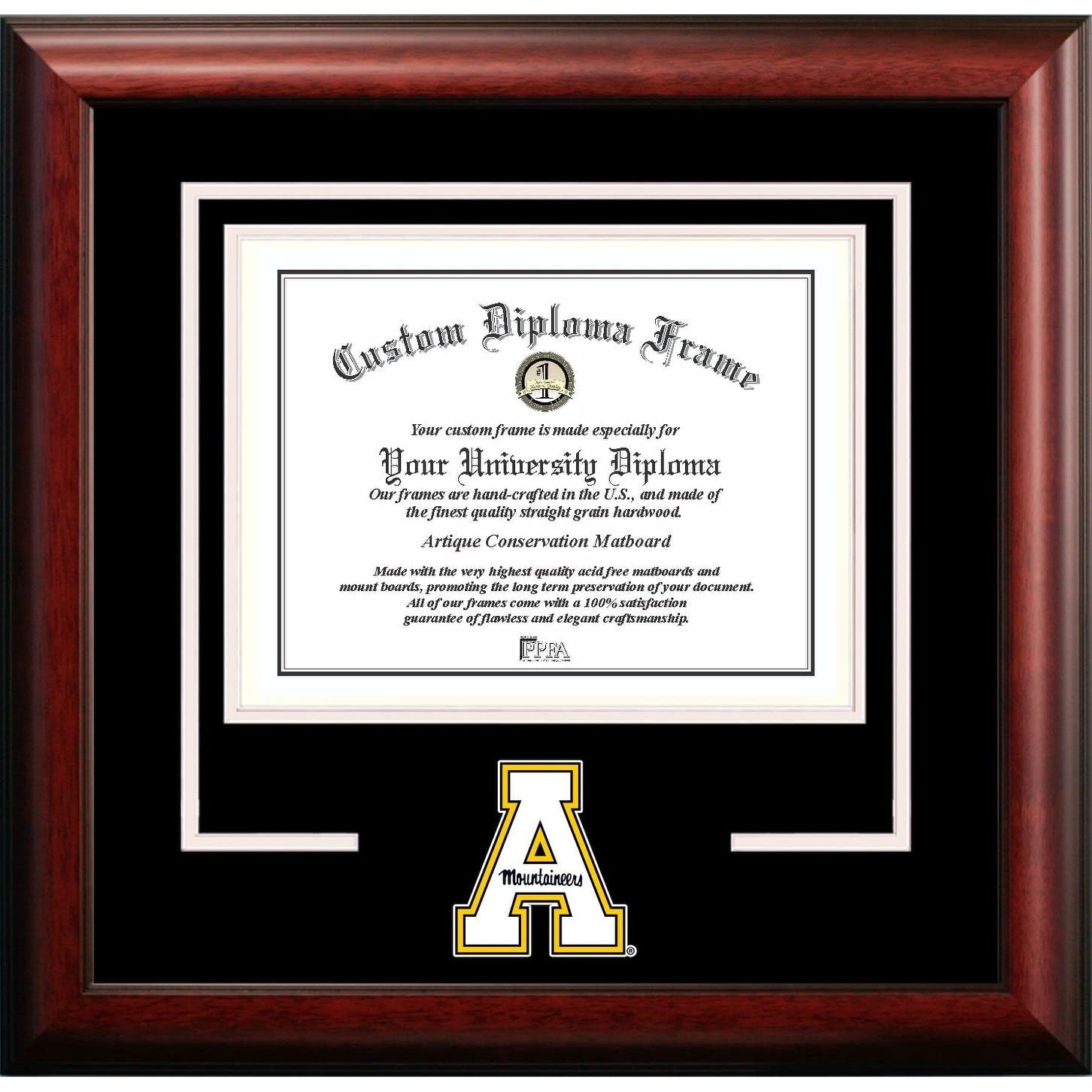 Campus Images NC998SD Appalachian State Mountaineers Spirit Diploma Frame