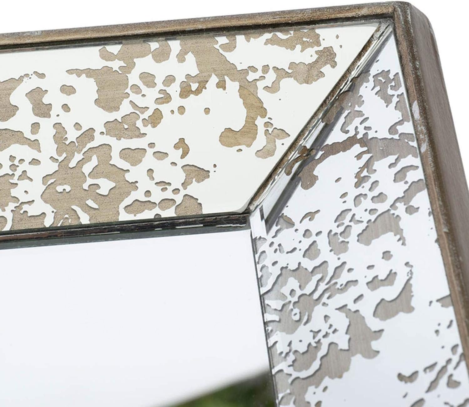 A&B Home 31503 Antique-Look Frameless Square Wall Mirror/Tray