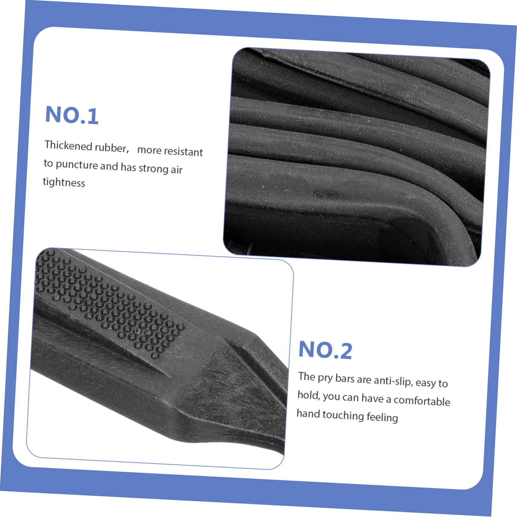 Garneck Essential 2 Pcs Bike Tire Repair Kit Bike Inner Tube Replacement Set 12 Inch to 26x1.75/2.125