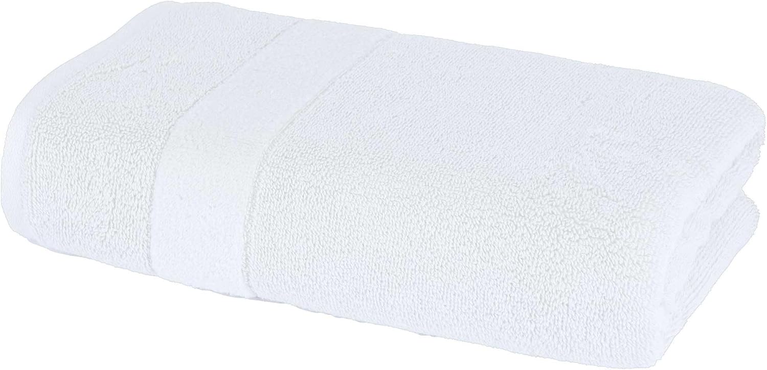 Melissa Linen - Soft Premium 2PC Turkish Cotton 800GSM Bathroom Hand Towels White Luxury Hand Towels for Bathroom Hotel & Spa Quality, Durable & Absorbent, 20" x 35, White