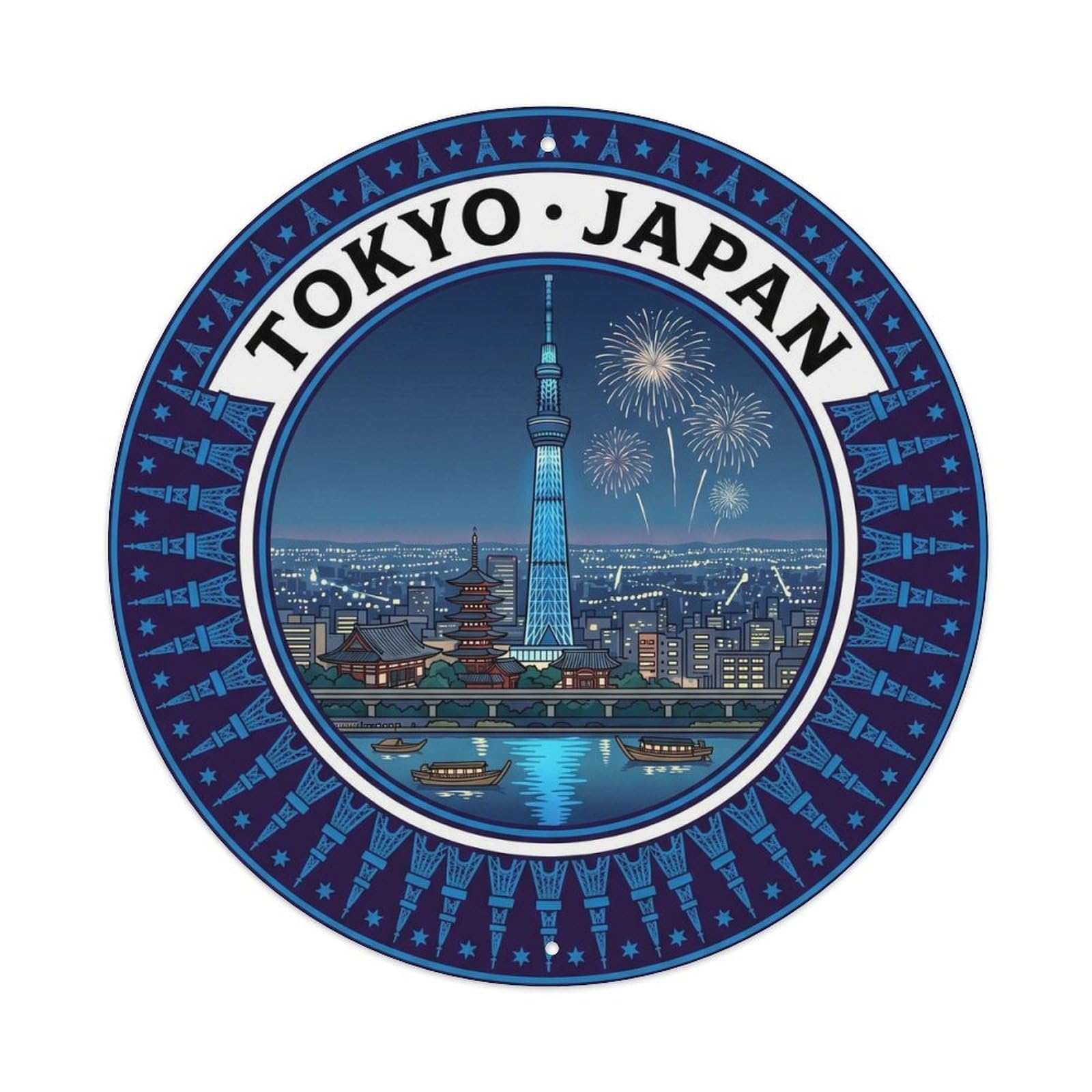 Tokyo Skytree Castle Travel Festival Culture Japan Metal Tin Sign