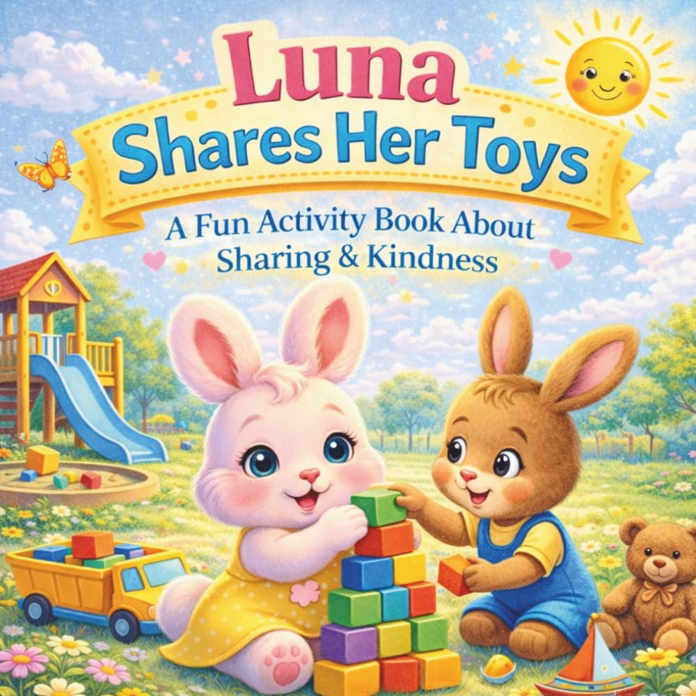 Luna Shares Her Toys: A Fun Activity Book About Sharing & Kindness (Luna Emotional Skills Series)