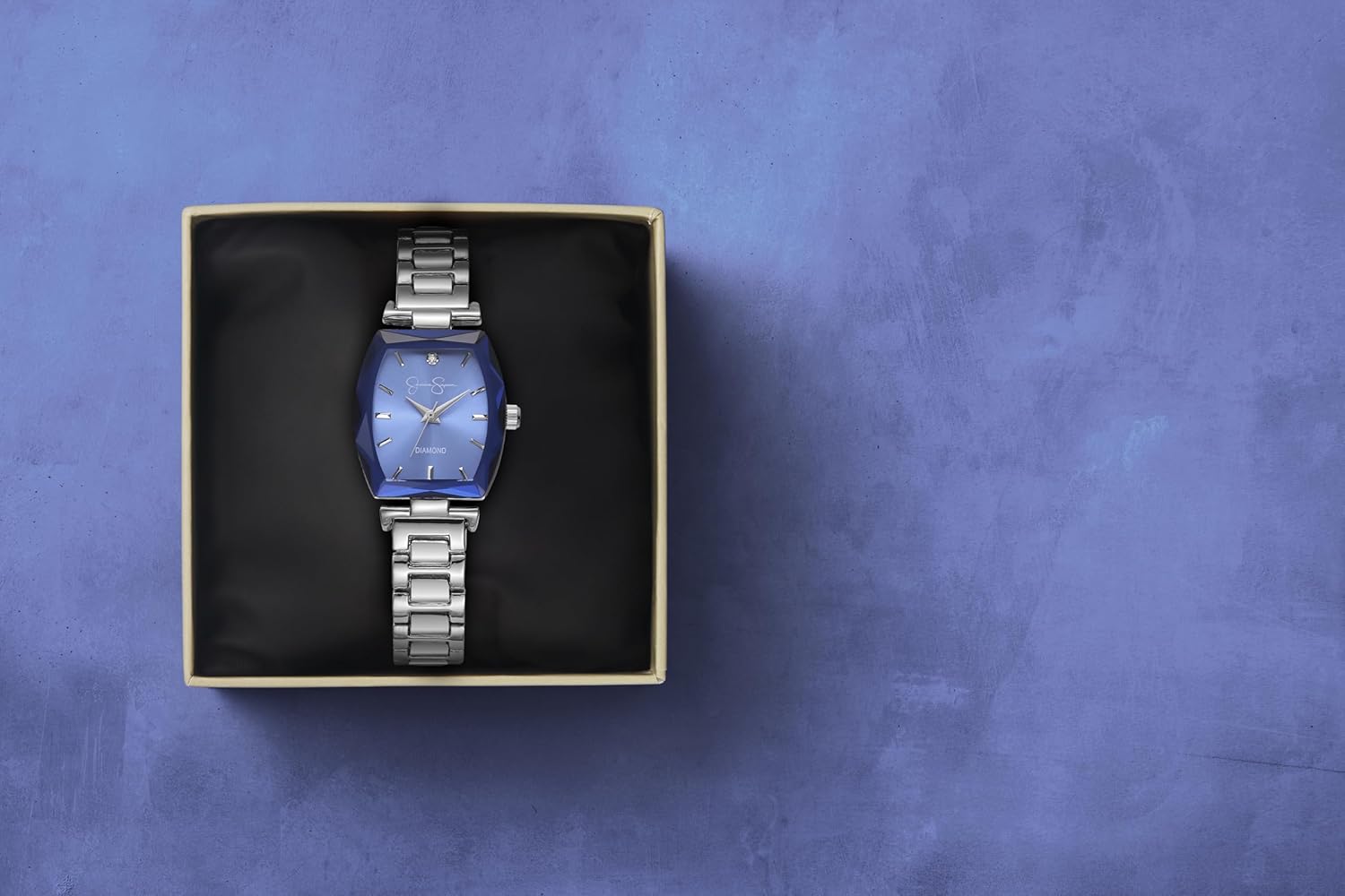 Jessica Simpson Diamond Collection Women's Watch, Classic Quartz, Metal Band, Barrle Faceted Crystal Face, Elegant Dress Watch for Women - Image 5