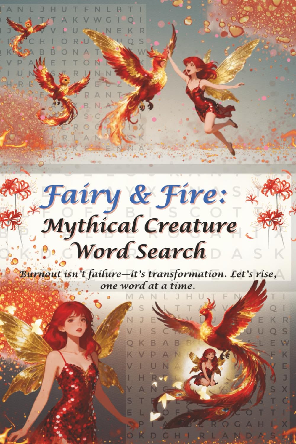 Fairy & Fire: Mythical Creature Word Search: Burnout isn’t failure—it’s transformation. Let’s rise, one word at a time. Word searches with Easy to ... … Gift for Vacations, Holidays, and Free Tim