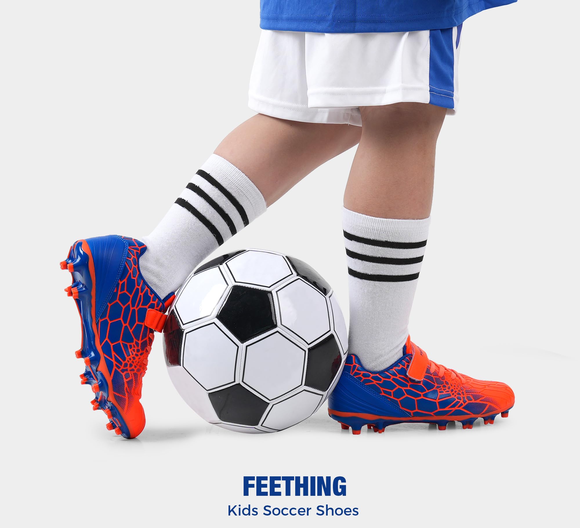 Botas de Fútbol para Niños y Niñas Zapatos de Fútbol de Césped Firme Ligeros para Entrenamiento Atlético Juvenil