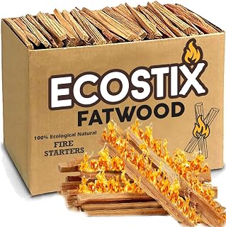 Eco-Stix Fatwood Fire Starter Kindling Firewood Sticks Bulk Packaged Firestarters 100% All Natural Resin Ocote 5LB