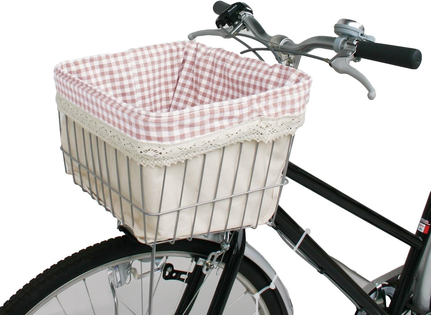 Marth (MARUTO) Inner Type Front Basket Cover D – 7 °F Check/Pink