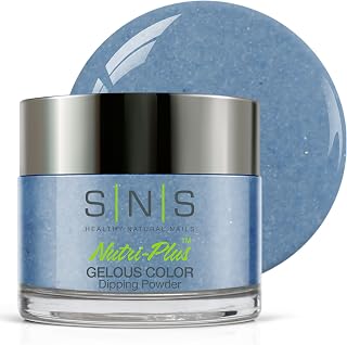 SNS Nail Dip Powder, Gelous Color Dipping Powder - Ice Cream Banana (Blue Java) - Long-Lasting Dip Nail Color Lasts 14 Days - Low-Odor & No UV Lamp Required - 1 OZ