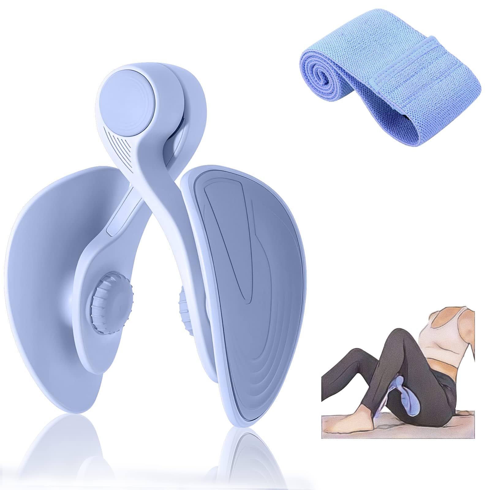 Attrezzo Interno Coscia 16KG Attrezzi Esercizi Pavimento Pelvico Muscoli Palestra in Casa Fitness Attrezzi Casa Pilates Allenamento a Casa per Addominali Glutei Arm Blaster (Bleu)