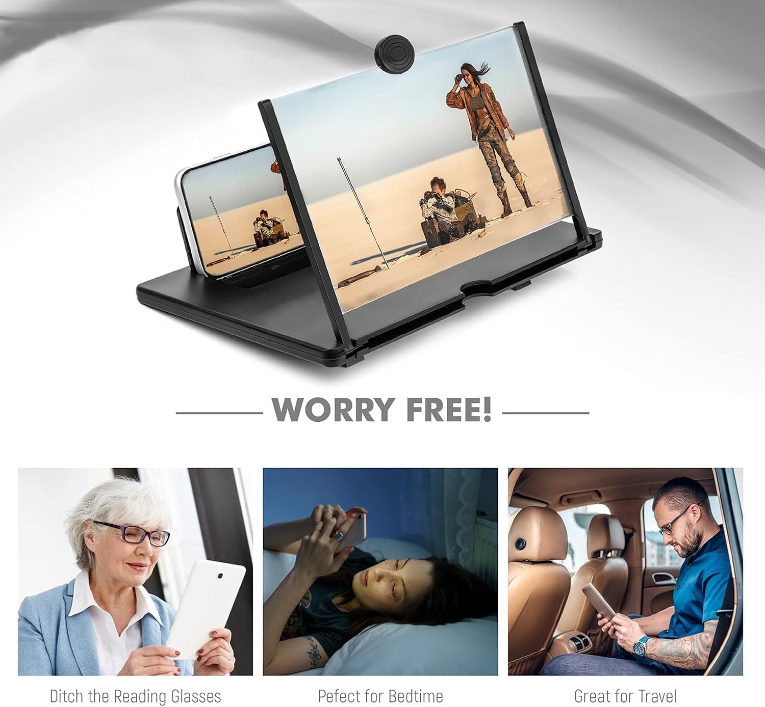 Handy Bildschirmlupe 18 Zoll, HD Handy Bildschirmvergrößerung, Anti-blaulicht, Bildschirmlupe für männer Geschenke,perfekt zum ansehen von filmen,Videos