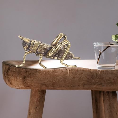 Miniatura 3 de 1 estatua de grillo de latón de Feng Shui, figura de grillo de la suerte, figura de riqueza, decoración del hogar, coleccionable