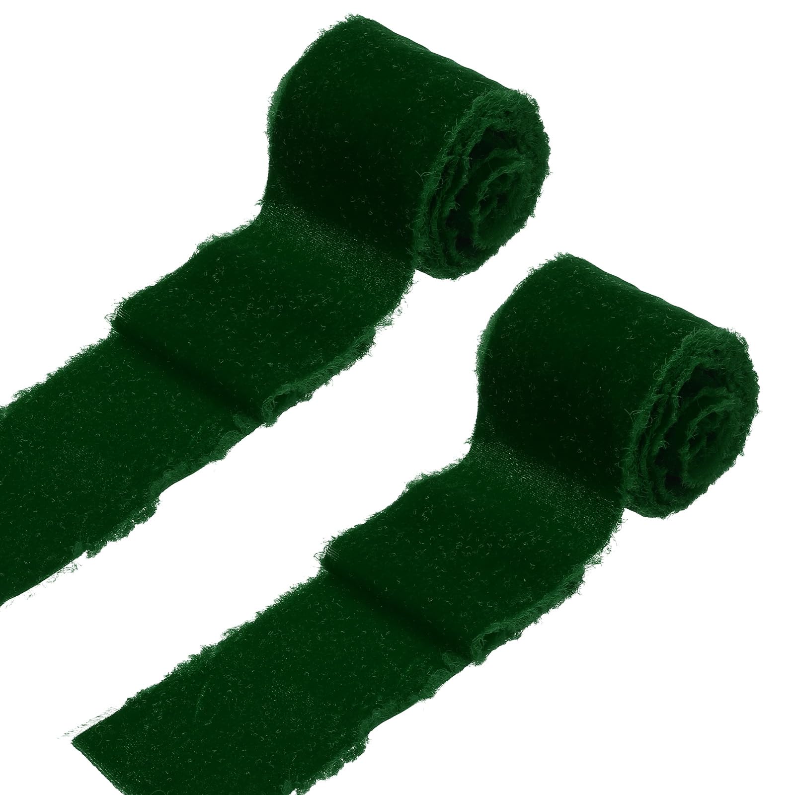 Ruban velours vert foncé 7,6 cm fait main pour sublimer vos bouquets sans couture