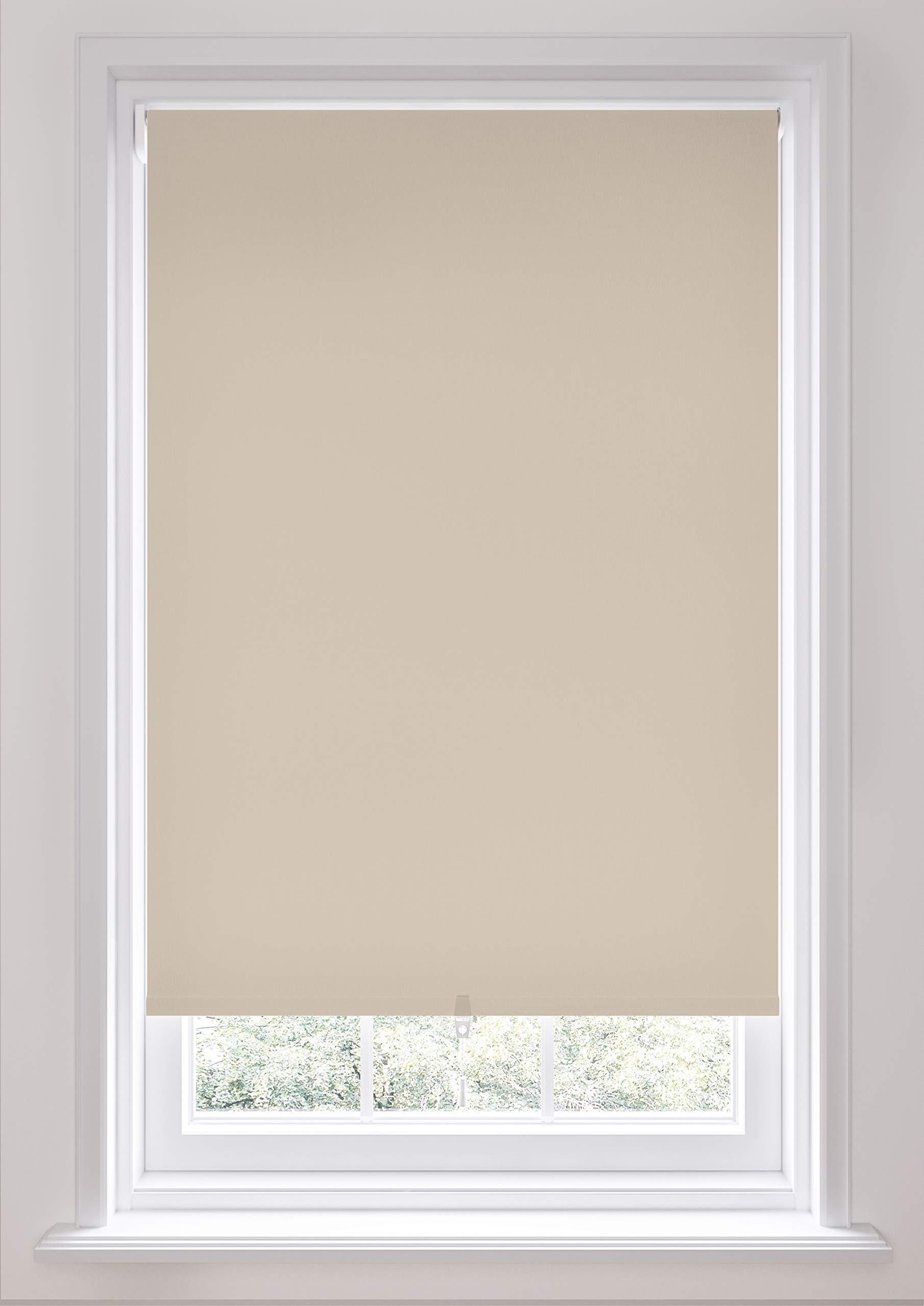 Swish Almond Milk Cordless Thermal Blackout Roller Blind, Child And Pet Safe Roller Blind, 90Cm,