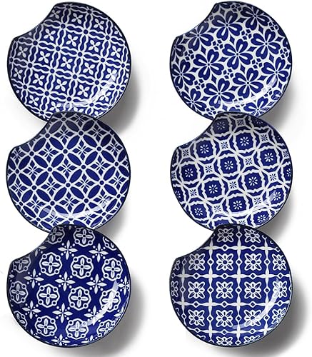 Soporte de cuchara de cerámica, soporte para encimera de cocina, soporte para utensilios para estufa, cucharón, espátula, juego de 6, apto para disponible en Yaxa Peru