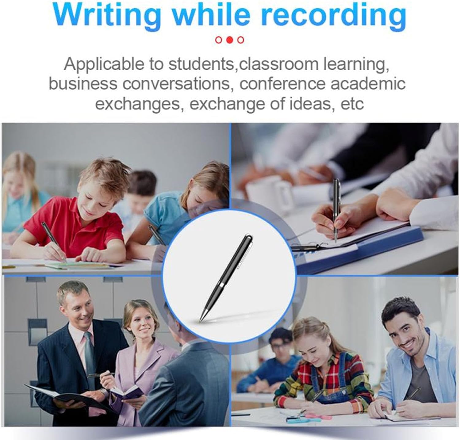 Jectse Voice Recorder Pen Q96 Writing while Recording