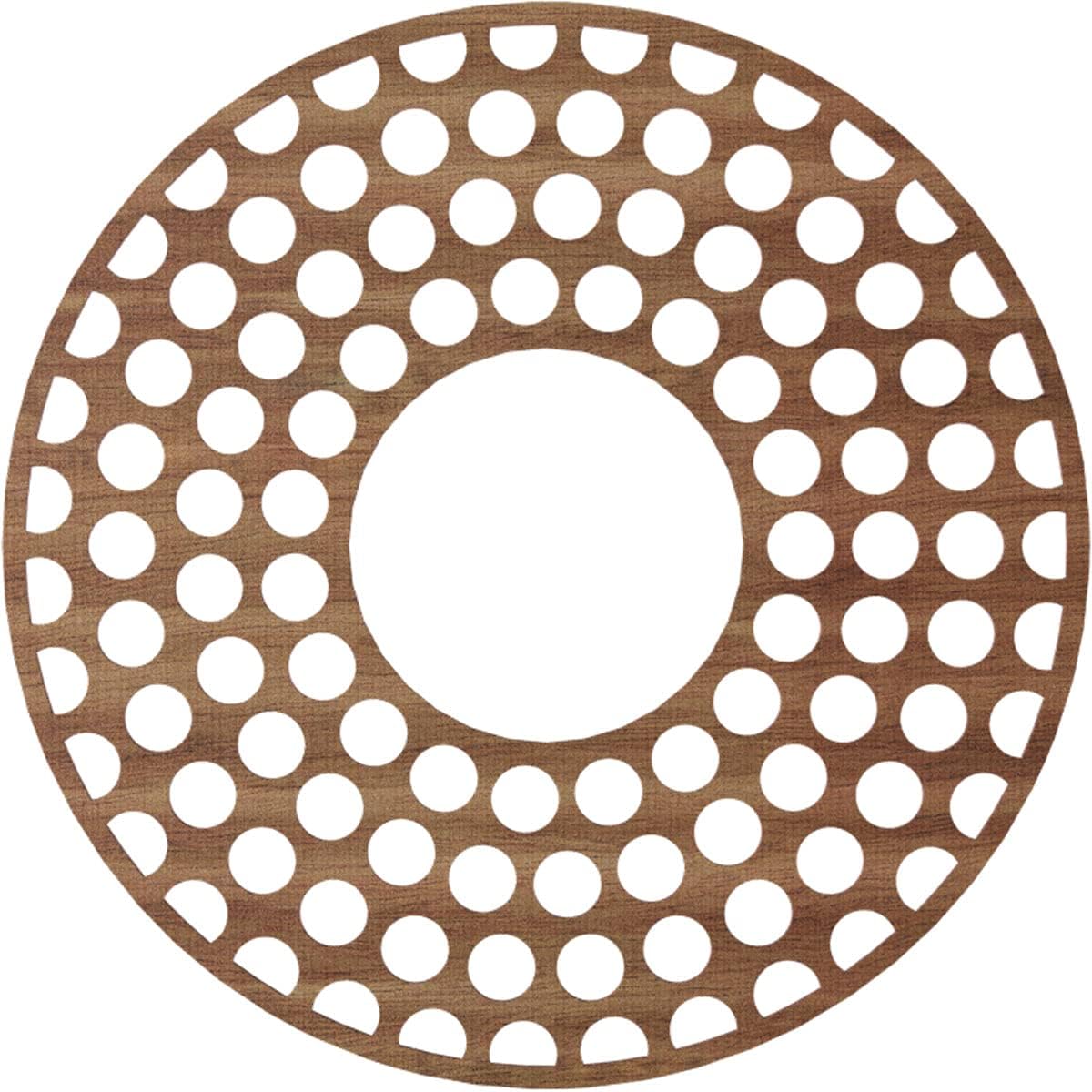 Ekena Millwork 34"OD x 12 3/8"ID x 3/8"T Fink Wood Fretwork Pierced Ceiling Medallion, Walnut