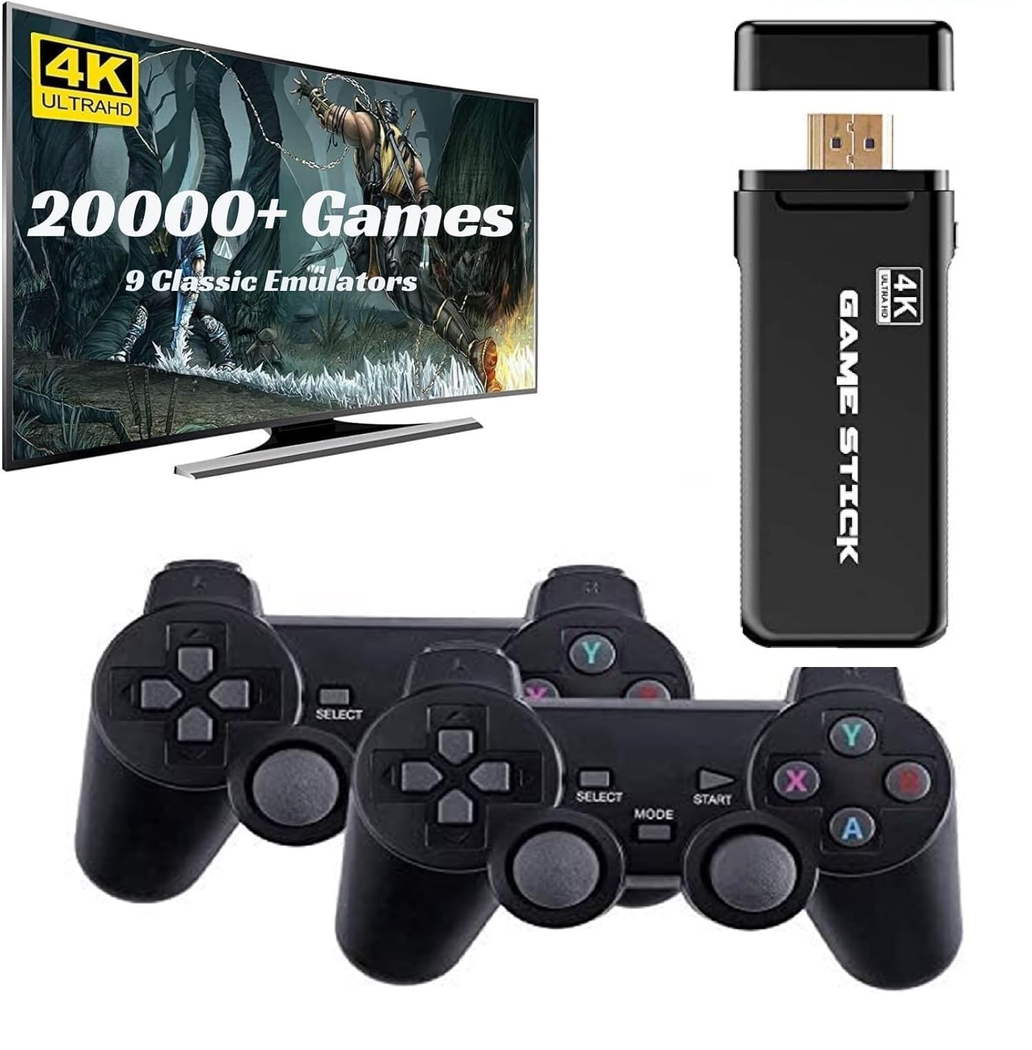 Valak® Wireless video games for tv gaming, Retro gaming console with Game Stick 4K UHD, Plug & Play TV Video Game Set for 2 player with 9Emulator, For Kids & Adults Old School Station Video Game (B0D6Z8VHDY) Amazon Price History, Amazon Price Tracker