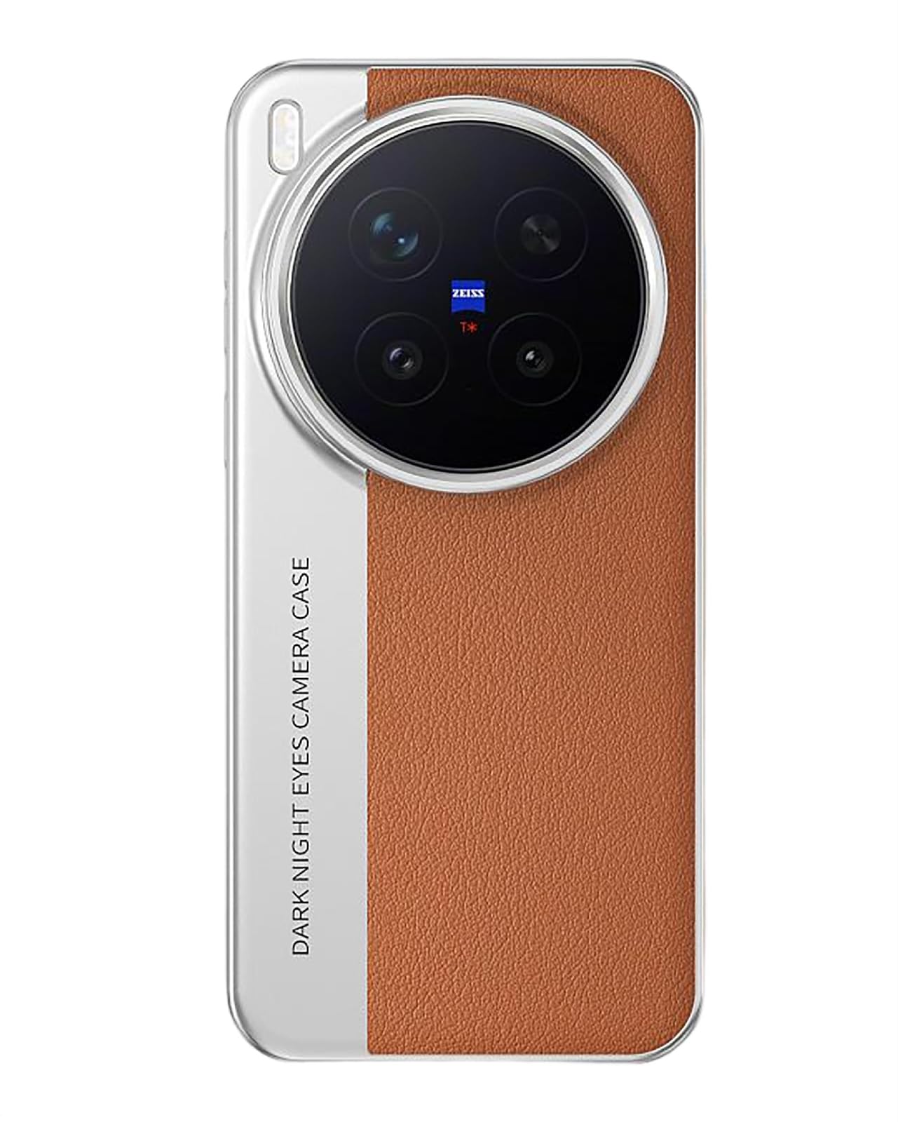 GIOPUEY Hülle Kompatibel mit Vivo X200 Pro, PU-Leder + Harter PC Case, Spezielle Lederstruktur Handyhülle，Anti-Fingerabdruck, Anti-Kratzer Cover - Brown