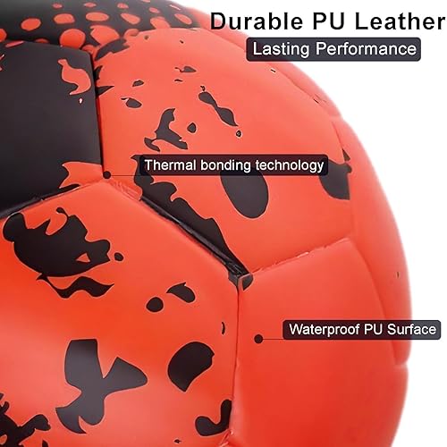 Miniatura 6 de Balón de fútbol personalizado – Nombre, foto, número o logotipo – Pelota de partido y entrenamiento de tamaño oficial 5 – Pelota de regalo de cuero