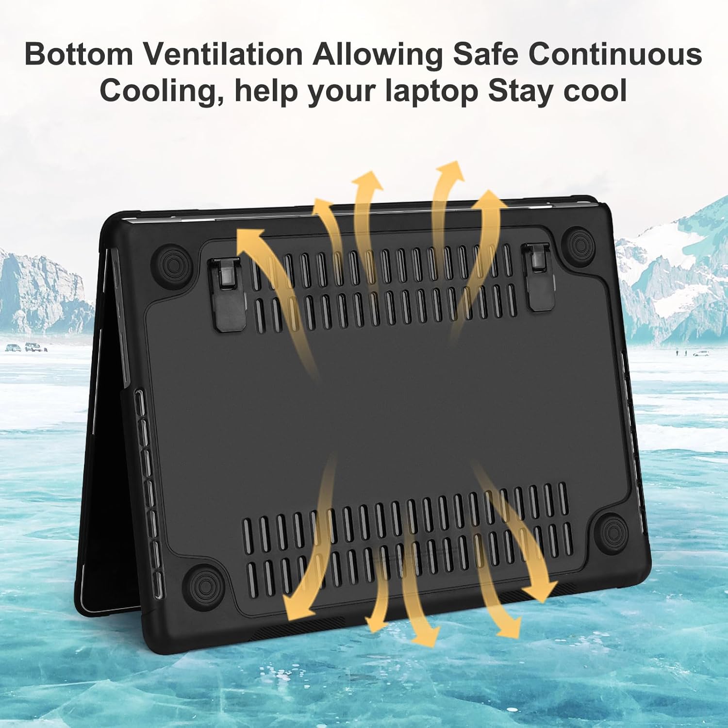 MOSISO Compatible with MacBook Pro 14 inch Case 2026-2021 M5 M4 M3 M2 M1 A3434 A3112 A3185 A3401 A2918 A2992 A2779 A2442, Heavy Duty Hard Case with Stand&Keyboard Skin&Screen Film&Type C, Black - Image 8