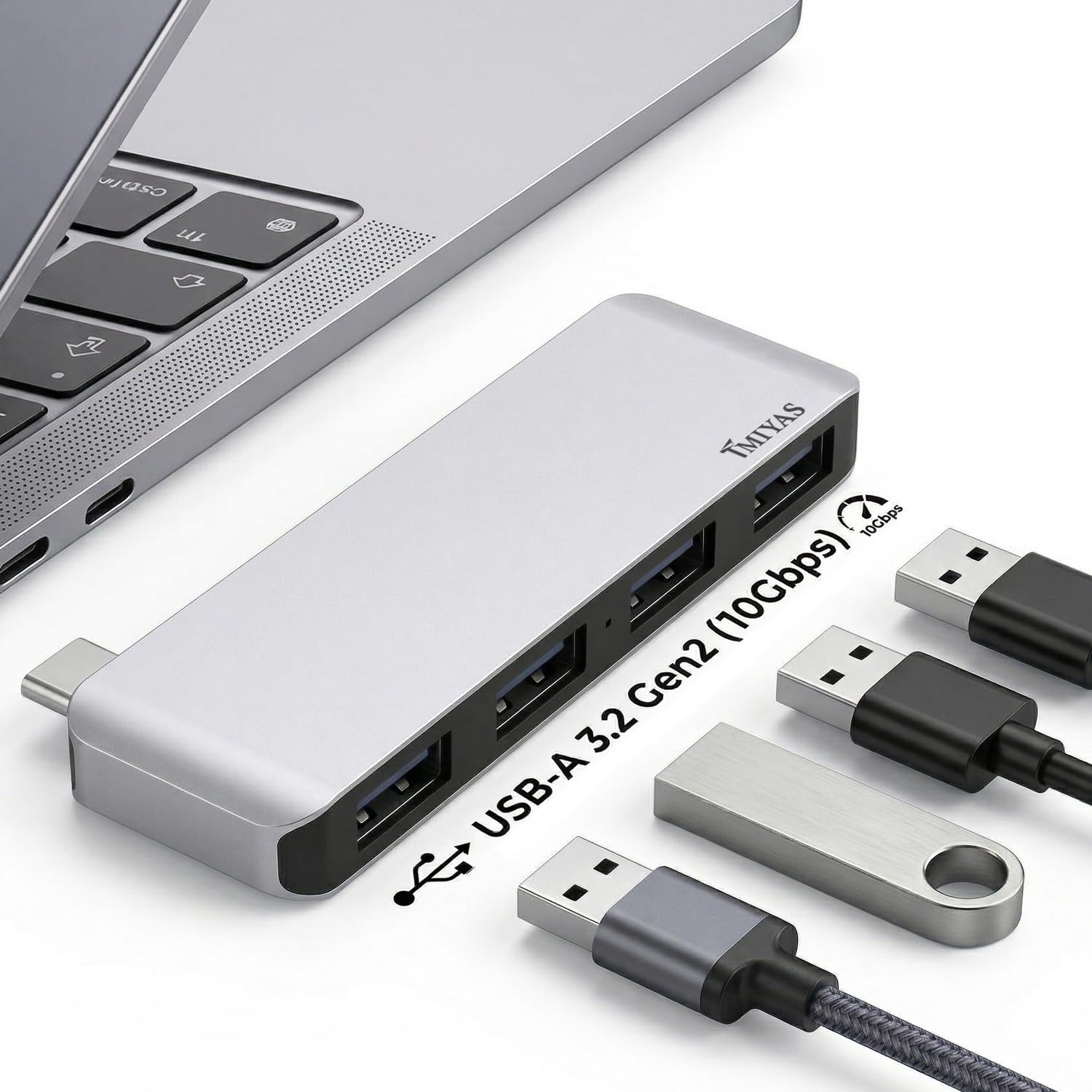Amazon | USBハブ 10Gbps Type-C 変換 USB 4ポート USB 3.2 Gen2 ハブ