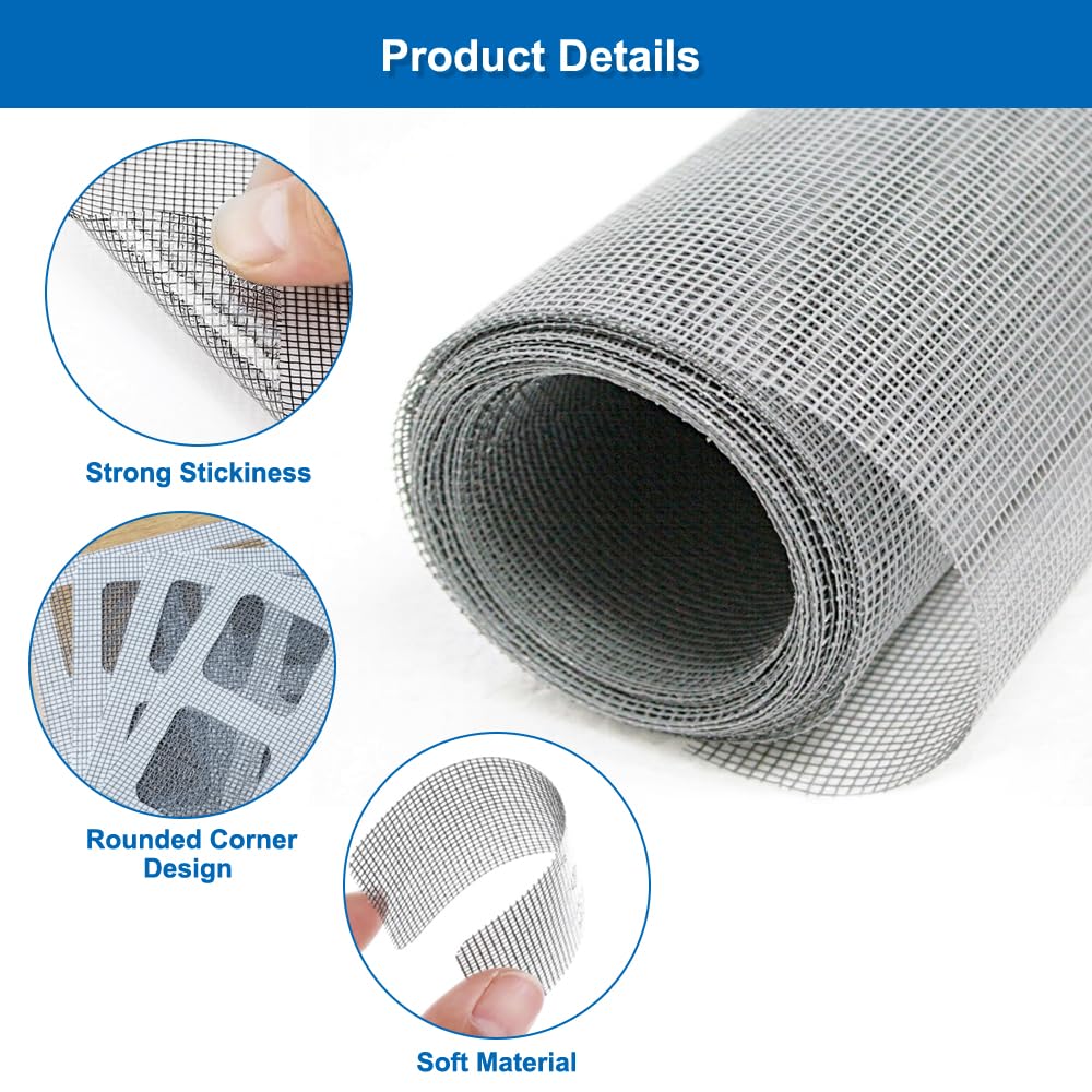 Kit Riparazione Zanzariere 28 Pezzi - Nastro Adesivo Invisibile Grigio Per Fori E Strappi - Foto 7