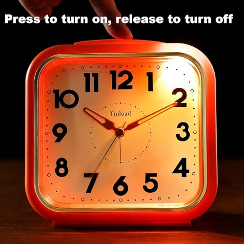 Miniatura 6 de Reloj despertador analógico grande de 5.5" • Silencioso sin tictac • Despertar suave • Sonidos de beep • Volumen creciente • Función de repetición y
